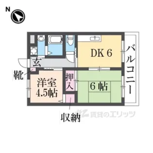 ホワイトハイツ【1階】の間取り