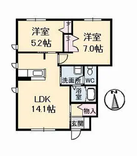 スカイメゾン 11番館【1階】の間取り