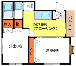 イースタンコーポ南篠崎【1階】の間取り