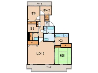 ラ・ヴエール芦屋II【3階】の間取り