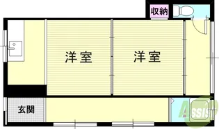 長田区宮丘アパート北棟【1階】の間取り