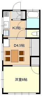 ハイツたちばな【2階】の間取り
