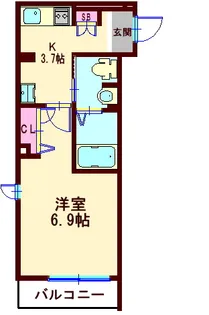 FERIO宮坂【2階】の間取り