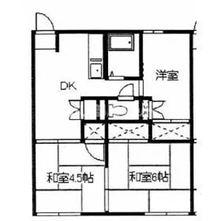 ハイツ長倉I【2階】の間取り