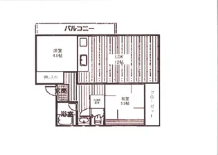 油山住宅11棟【1階】の間取り