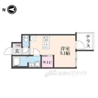 ウェルスクエア壬生高辻通【1階】の間取り