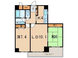 パークハイム芦屋翠ヶ丘【1階】の間取り