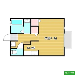 セジュール皆春【1階】の間取り