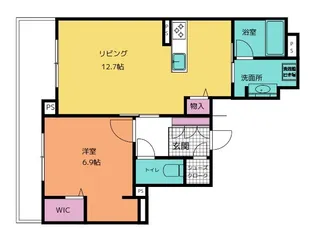 スリジェ城崎【4階】の間取り