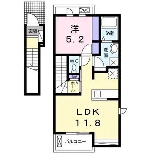エステート杉【2階】の間取り