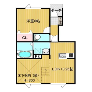 ブランシュエット【1階】の間取り