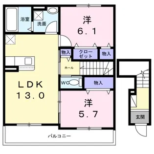 パルクレール【2階】の間取り