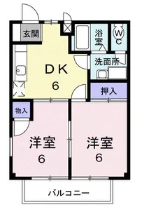グランシャリオB【2階】の間取り