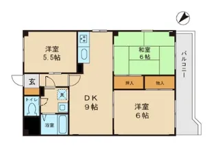 シャトレー越谷【1階】の間取り
