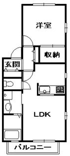アヴェニュー壱番館【2階】の間取り