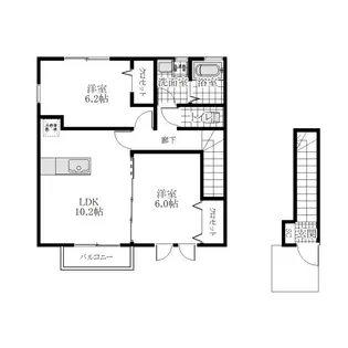 UWATTE HILLS C【2階】の間取り