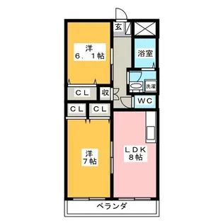 プロスパー【2階】の間取り