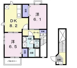 エスポワールA【2階】の間取り