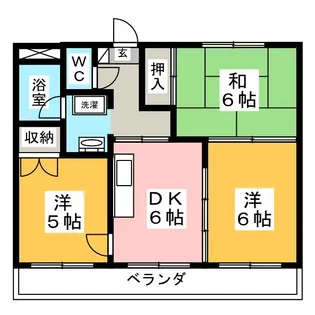 クレストール七北田公園【3階】の間取り