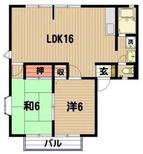 田園ハイツG棟【1階】の間取り