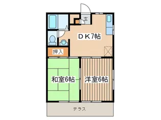 パルファン茅ヶ崎【1階】の間取り