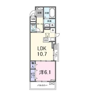 ヒカルサ京都伏見小野【1階】の間取り