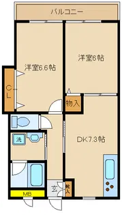 ウイング・パストラル【2階】の間取り