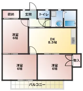 シャトレーK【2階】の間取り
