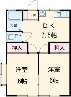スペースタウン赤堀D棟【1階】の間取り