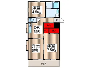 ホワイトベル【1階】の間取り