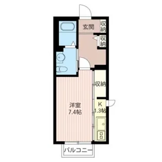 エトワール松山A【1階】の間取り
