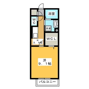 クレイドル那加 A棟【2階】の間取り