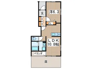 ルミエ-ル【1階】の間取り