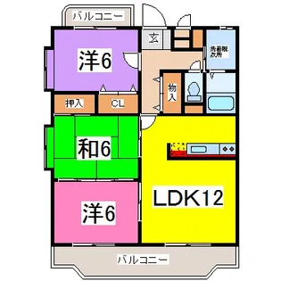 ベルメゾン出水【2階】の間取り