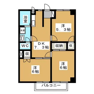 カーサ稲葉【2階】の間取り