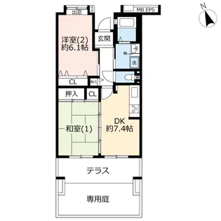 URコンフォール小松ヶ丘【1階】の間取り