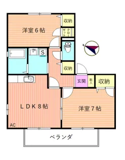 シティメゾンふるきV【2階】の間取り