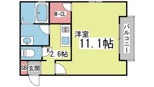グランバリエ六甲【2階】の間取り
