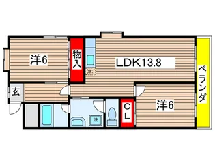 森山ハイツ【3階】の間取り