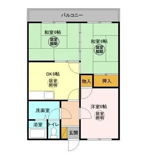 ウスバハイツ F【1階】の間取り