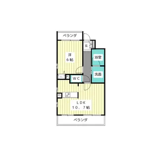 パラスト極楽【3階】の間取り