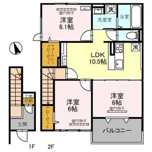 セブンワンテン M【2階】の間取り