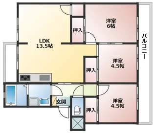 キャッスル大内通り【2階】の間取り