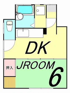 広島県広島市南区西蟹屋2【アパート】の間取り