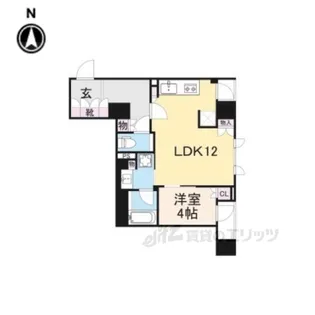 ジオ京都御池通【8階】の間取り