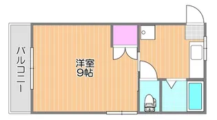 ラ・パルテール福富 壱番館【2階】の間取り