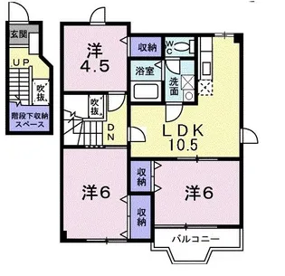 大阪府南河内郡河南町大字一須賀【アパート】の間取り