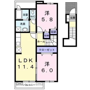 アクティブ・ウィングVII【2階】の間取り
