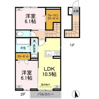 オリエンタルコート北島【2階】の間取り