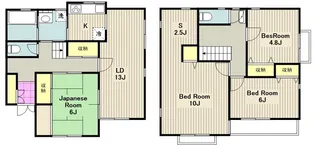神奈川県相模原市中央区上溝【一戸建】の間取り
